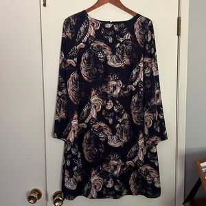 Chelsea navy print mini dress